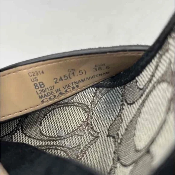 Coach Black and Cream Platform Heels - Picture 2 of 6